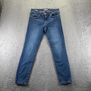 STS Blue Emma Jeans Women 30x28 Blue Cotton Denim Skinny Mid Rise Faded Stretch